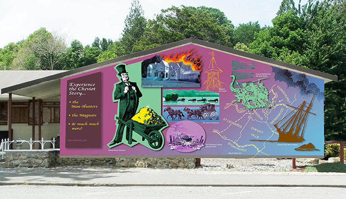 Cheviot Museum mural design