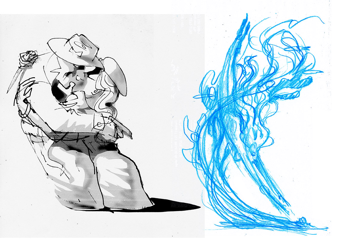 Concept Sketches
for 'Detente' and ' Diver'
